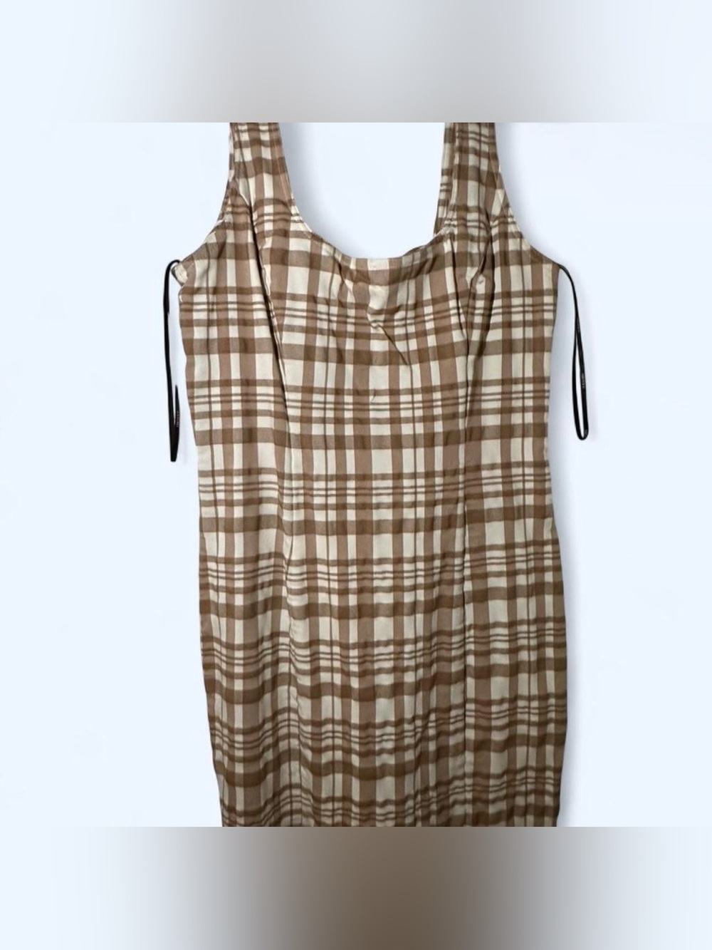 Forever 21 Brown and Cream Plaid Tank Dress